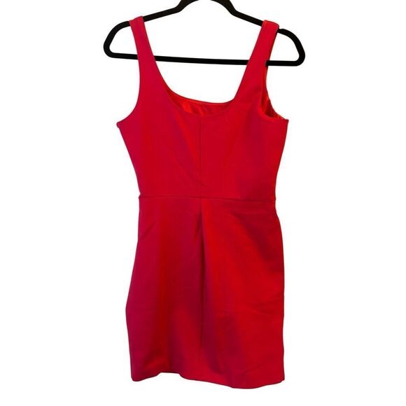 Y2K Armani Exchange Front Cinched Fitted Red Dress Sz 8 fits smaller - Picture 2 of 7